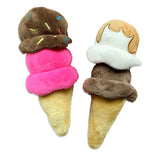 <transcy>Kellypet Double-Scoop Ice Cream Cone Plush Squeaky Dog Toys</transcy>