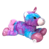Kellytoy Fantasy Pets Tie Dye Plush Sparkle Laying Unicorns - Assorted Colors & Sizes