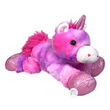 Kellytoy Fantasy Pets Tie Dye Plush Sparkle Laying Unicorns - Assorted Colors & Sizes