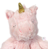 Kellytoy K. Lux Baby Ultra-Soft Plush Pink Unicorn Nunu Woobie Blankie w/Rattle - Aura In Pink Inc.