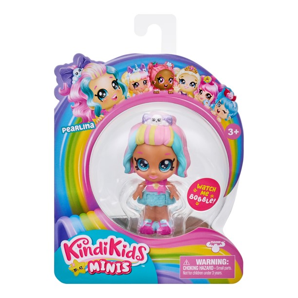 Kindi Kids Minis Pearlina Poseable Bobble Head Doll – Aura In Pink