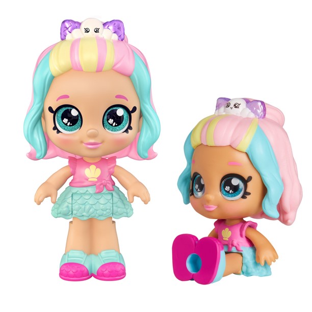 Kindi Kids Minis Pearlina Poseable Bobble Head Doll Aura In Pink