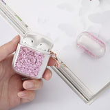 LAX Glitter AirPods Case Cover Protective Skin for Apple AirPods 1 & 2 - Pink Glitter Bling - Aura In Pink Inc.