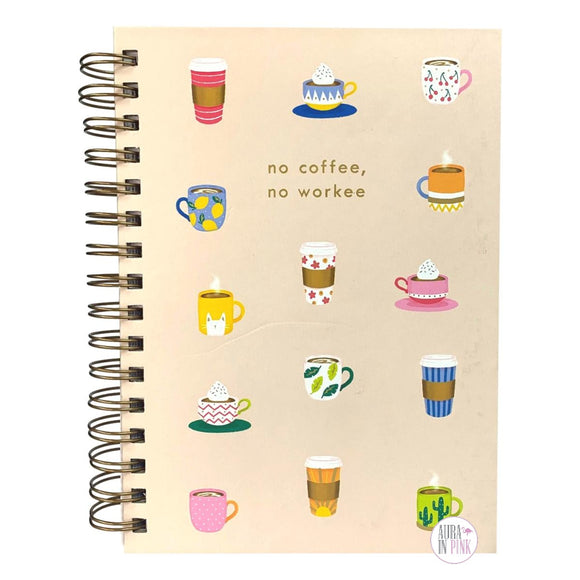 Lady Jayne Ltd. No Coffee, No Workee Spiral-Bound Journal