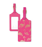Lady Jayne Tropical Rose Gold Pink Flamingo Luggage Tag - Aura In Pink Inc.