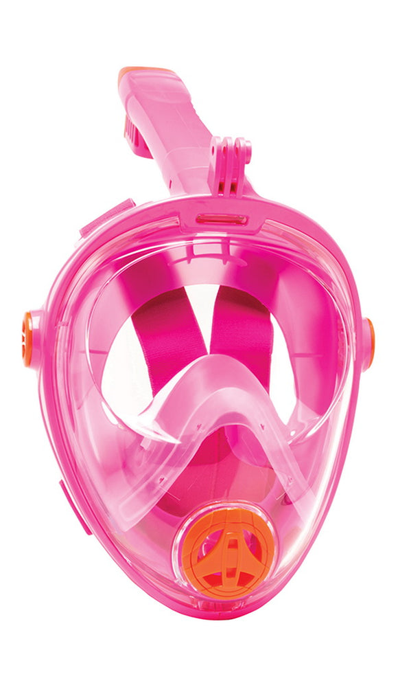 Leader Pink Jr. Full-Face Snorkel Mask w/Bonus Storage Bag - Aura In Pink Inc.