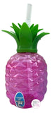 Light Up Flashing LED Pineapple Tumblers w/Straws - Pink & Blue - Aura In Pink Inc.