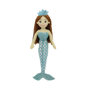 Linzy Plush Under The Sea 28" Olive Mermaid w/Holographic Rainbow Scale Tail - Aura In Pink Inc.