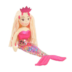 Linzy Plush Under The Sea Mia Mermaid w/Metallic Rainbow Scales Tail - Aura In Pink Inc.
