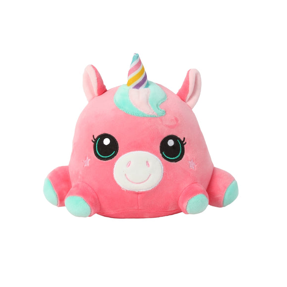 Linzy Toys Smoochy Pals Superweiches Plüsch-Einhorn mit süßen Leckereien in Pink, verschiedene Größen