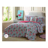 Little Chic by Casual Chic Collection Pink Flamingos 3 Pc Twin XL & 4 Pc Full/Queen Quilt Girls' Bedding Set