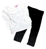 Little Las Pink Shimmer Quilted Vest w/Faux Fur Hoodie 3-Pc Outfit Set - Aura In Pink Inc.