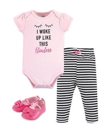 I Woke Up Like This 3-Pc Outfit Set - Aura In Pink Inc.