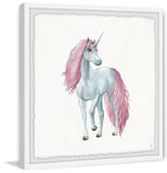 Marmont Hill Unicorn Watercolor Pastel Wall Art Print Framed in Glass 18" x 18" - Aura In Pink Inc.