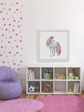 Marmont Hill Unicorn Watercolor Pastel Wall Art Print Framed in Glass 18" x 18" - Aura In Pink Inc.