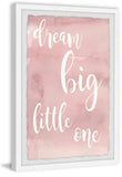 Marmont Hill Artisan Hand-Foiled Dream Big Little One Wall Art Framed In Glass - Aura In Pink Inc.