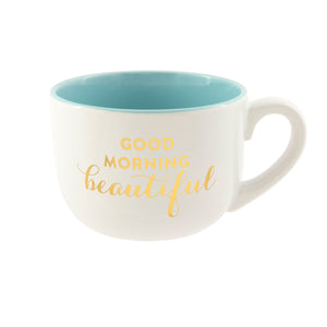 Eccolo Dayna Lee Collection XL Coffee/Soup Mugs - Shine On & Good Morning Beautiful - Aura In Pink Inc.