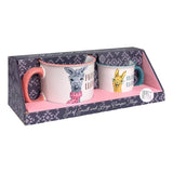 Madison Home Mama Llama & Drama Llama Mommy & Me Ceramic Camper Mug Boxed Set - Aura In Pink Inc.