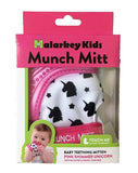 Malarkey Kids Pink Shimmer Unicorn Munch Mitt Teething Mitten & Travel/Wash Bag - Aura In Pink Inc.