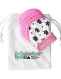Malarkey Kids Pink Shimmer Unicorn Munch Mitt Teething Mitten & Travel/Wash Bag - Aura In Pink Inc.