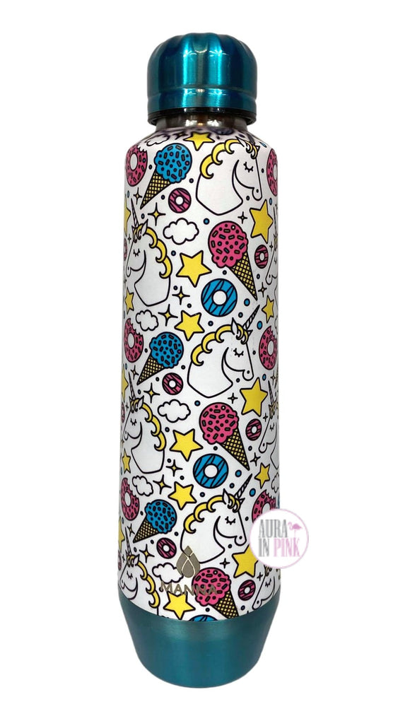 Manna Moda Unicorn Sweets Double-Wall Vacuum Insulated Hot/Cold Stainless Steel Water Bottle - Aura In Pink Inc.