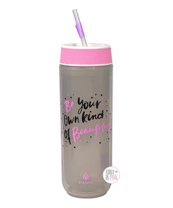 Manna Navigator Be Your Own Kind Of Beautiful Double Wall Bottle & Straw Set - Aura In Pink Inc.