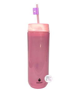 Manna Navigator Bubblegum Pink Double Wall Bottle & Straw Set - Aura In Pink Inc.