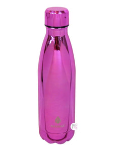 Manna Vogue Chrome Hot Pink Double-Wall Vacuum Insulated Hot/Cold Stainless Steel Water Bottle - Aura In Pink Inc.