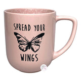 Market Finds Spread Your Wings Butterfly Pink Inspirational Ceramic Coffee Mug
