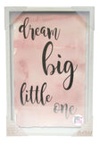 Marmont Hill Artisan Hand-Foiled Dream Big Little One Wall Art Framed In Glass - Aura In Pink Inc.