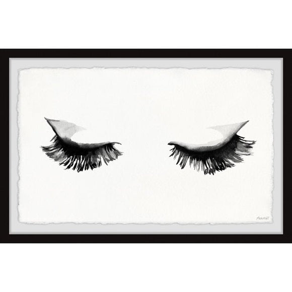 Marmont Hill Eyre Tarney Eyelashes Framed Art Print In Glass 24