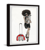 Marmont Hill I'm On My Way Fabulous Fashionista w/Dalmatian Framed Art Print In Glass - Aura In Pink Inc.