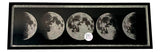 Marmont Hill Silver Glitter Moon Phases Framed Art Print In Glass 24" x 12"