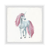 Marmont Hill Unicorn Watercolor Pastel Wall Art Print Framed in Glass 18" x 18" - Aura In Pink Inc.