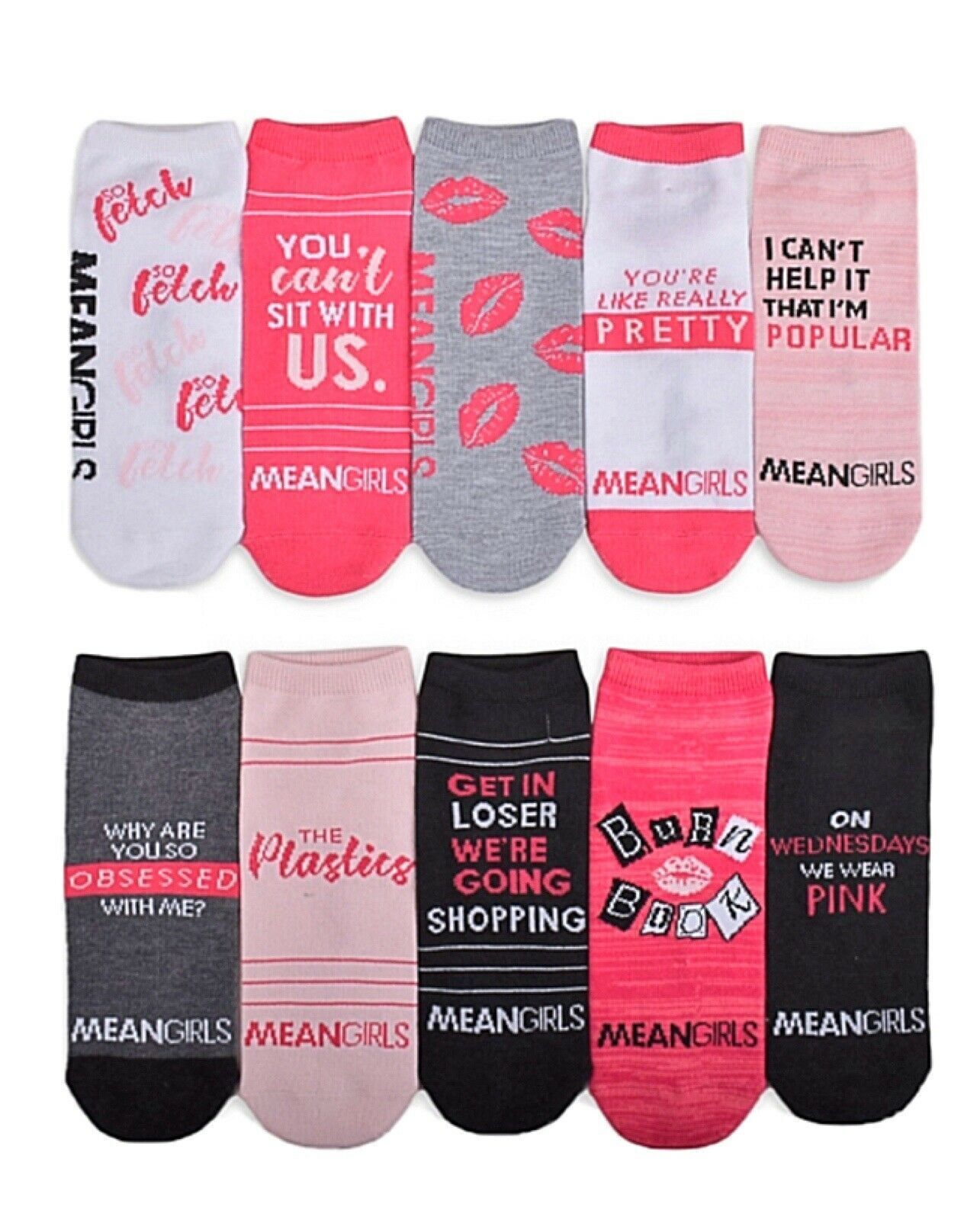 Mean Girls - On Wednesdays We Wear Pink (Women's Socks) – Mike's Wild Crazy  Socks