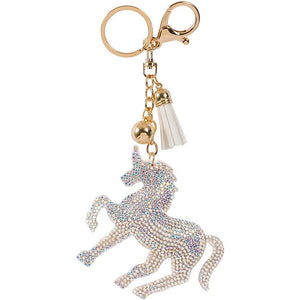 Sparkly Bling Iridescent Unicorn Keychain - Aura In Pink Inc.