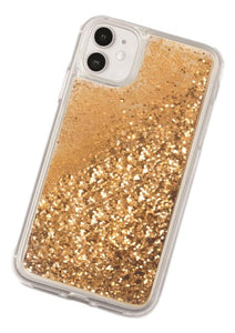 Merkury Innovations Gold Floating Glitter Clear Phone Case for iPhone 11/XR - Aura In Pink Inc.