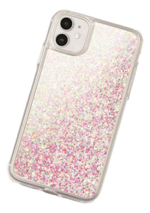 Merkury Innovations Iridescent Floating Glitter Clear Phone Case for iPhone 11/XR - Aura In Pink Inc.