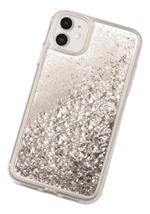 Merkury Innovations Silver Floating Glitter Clear Phone Case for iPhone 11/XR - Aura In Pink Inc.
