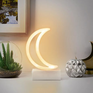 Merkury Innovations Tabletop LED Neon Mood Light - Crescent Moon - Aura In Pink Inc.