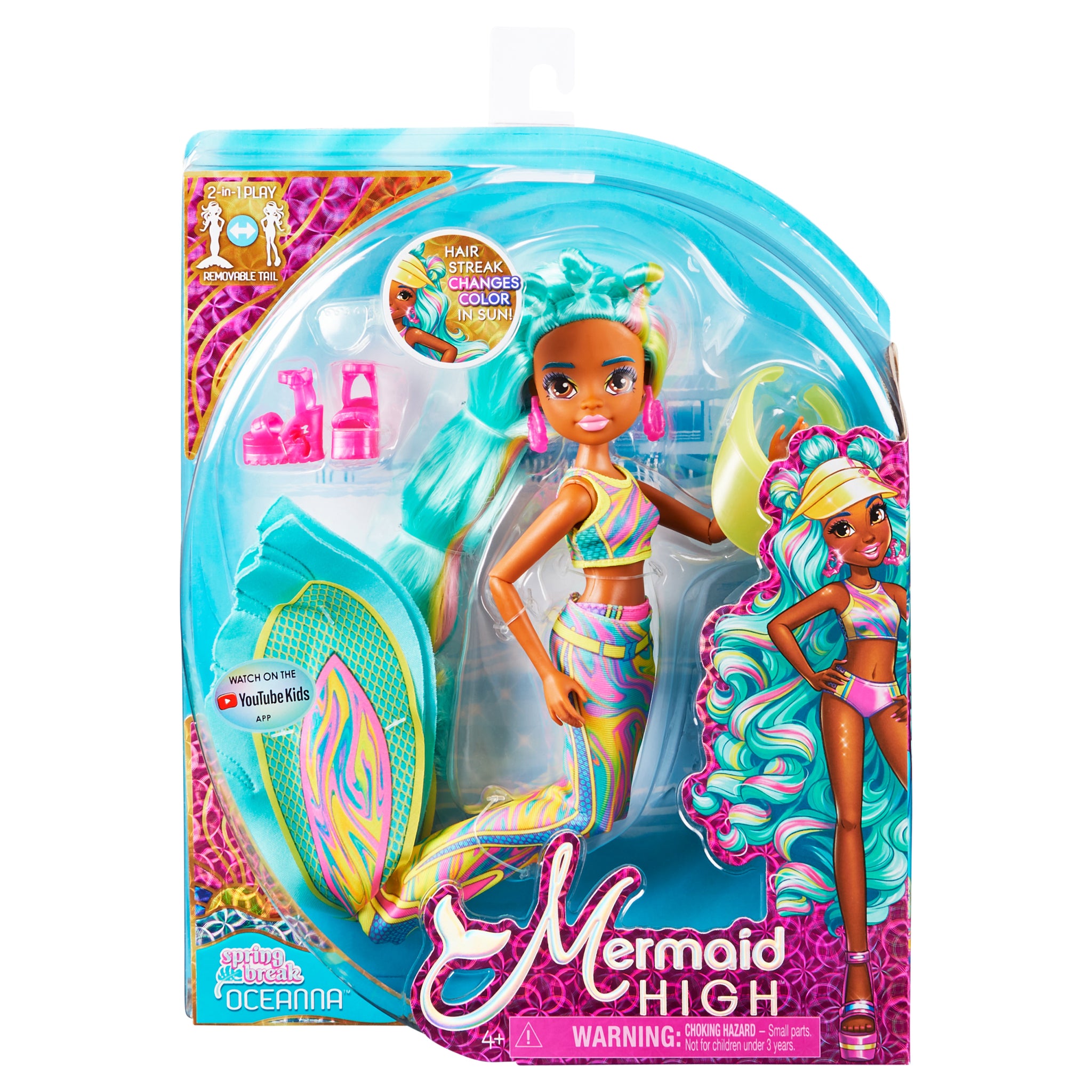 Mermaid High Spring Break Oceanna Mermaid Doll Aura In Pink Inc