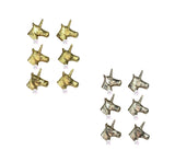 Metallic Gold & Silver Unicorn Iron Drawer Pulls Sets of 6