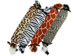 Multipet Katz Kuddlerz Safari Jumbo Crinkle Catnip Plush Cat Kicker Toys - Giraffe, Zebra, Leopard, & Cheetah Prints - Aura In Pink Inc.