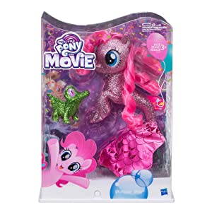 My Little Pony The Movie Pinkie Pie Seapony Figure w/Light-Up Base ...