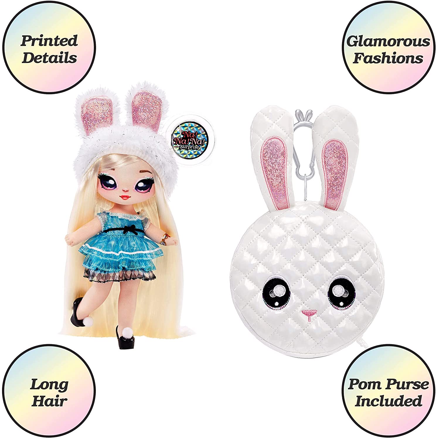 Na Na Na Uberraschung Glam Serie Alice Hops mit Pom Geldborse Aura In Pink Inc