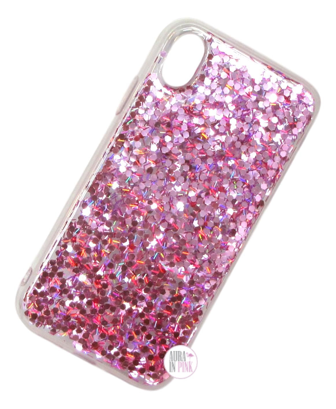 Nanette Lepore Pink Glitter Bling iPhone XR Case