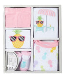 Necessities by TenderTyme Fabulous Pineapple 5-Piece Boxed Layette Set - Aura In Pink Inc.