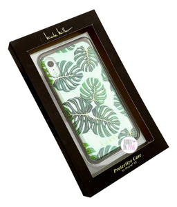 Nicole Miller Clear Monstera Deliciosa Jungle Leaves Protective iPhone XR Case - Aura In Pink Inc.