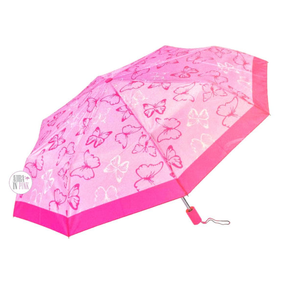 Nicole Miller New York Pink Multi Butterflies Umbrella