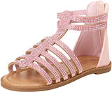 Nicole Miller Stepping Stones Pink Rhinestone Bling Gladiator Toddler Girls Sandals - Aura In Pink Inc.